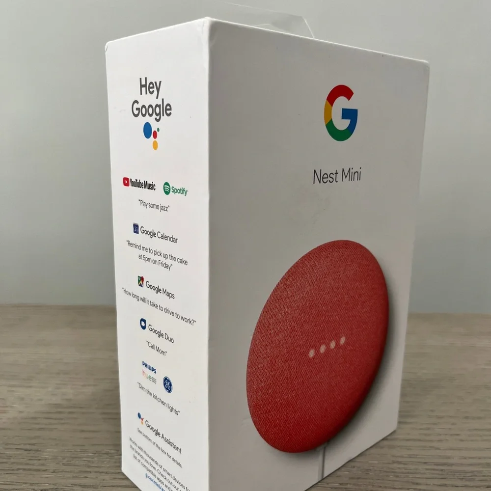 Google Nest Mini in Bold Red